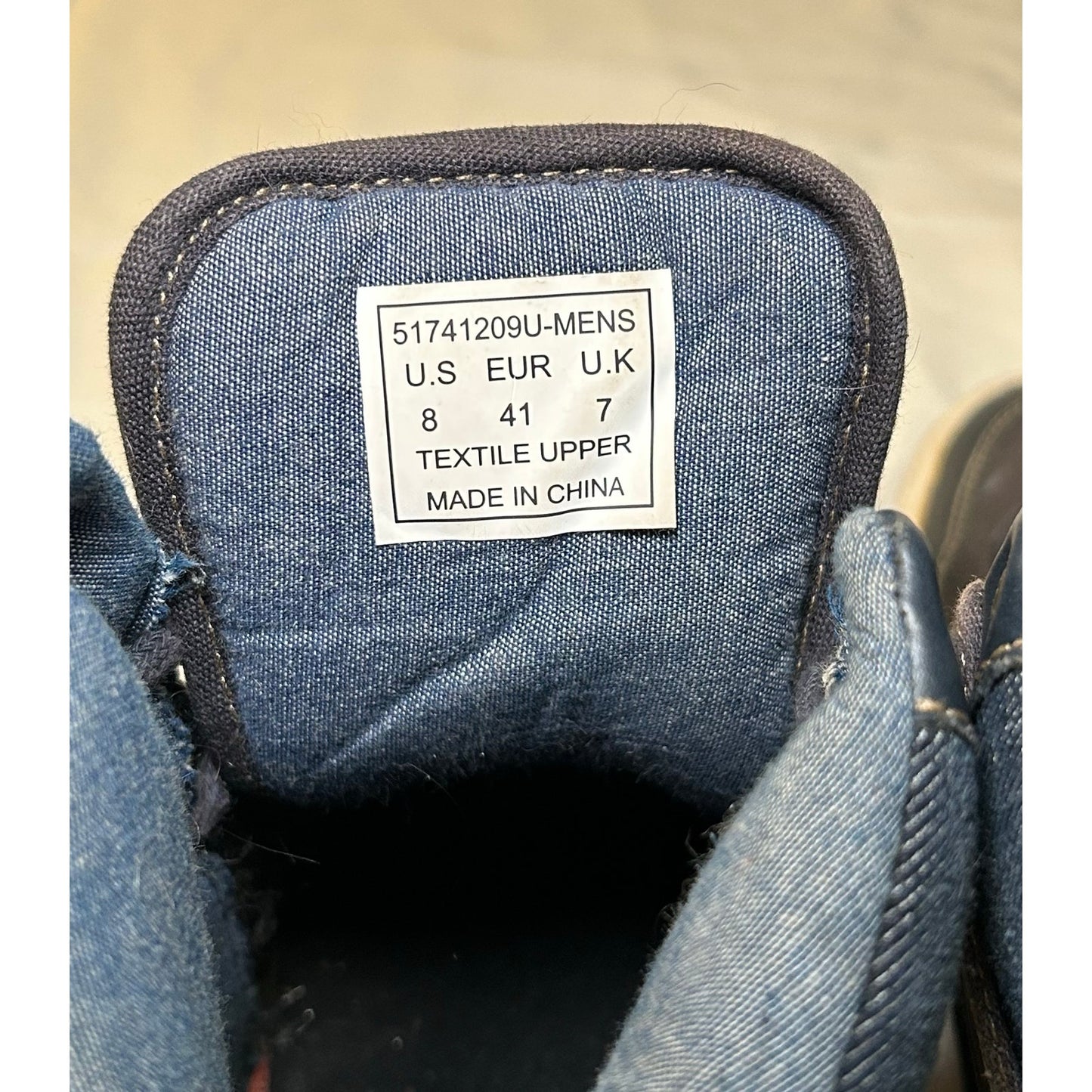 Vintage Levi Men’s Denim High Top Sneakers US Size 8