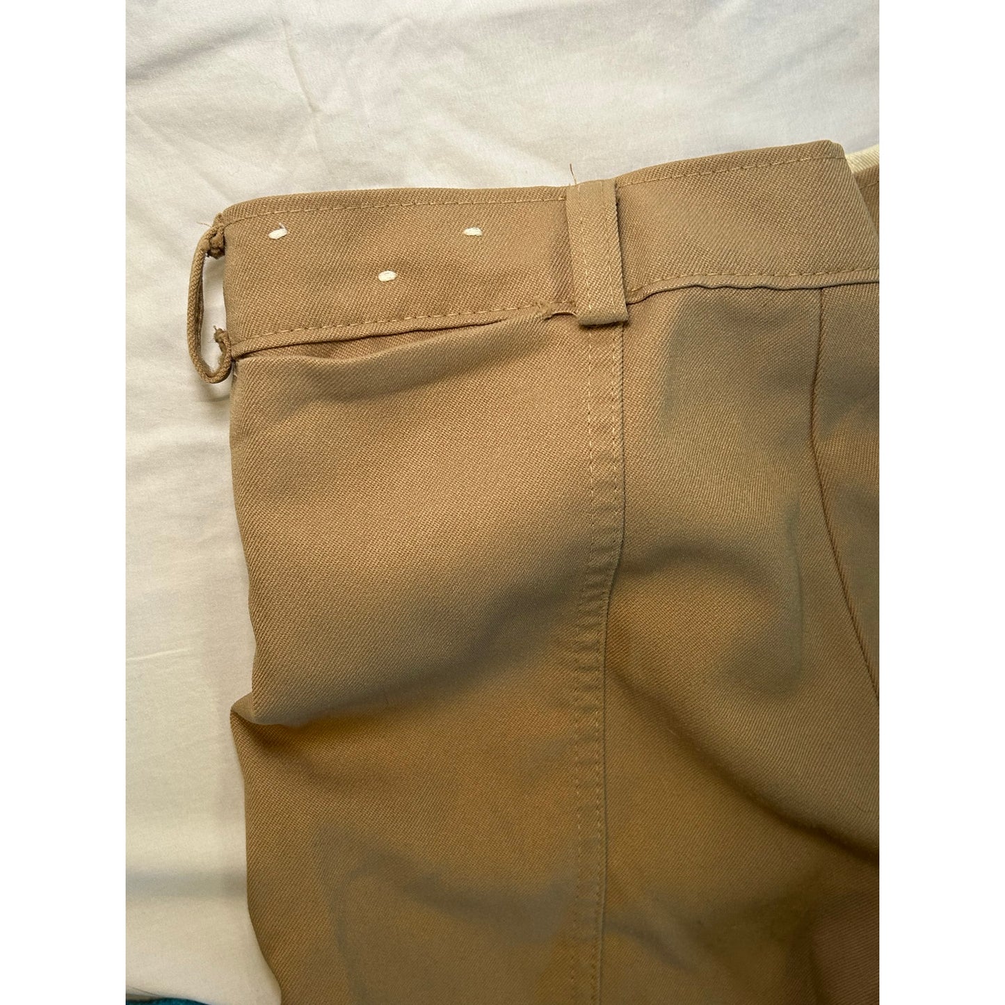 Vintage 70s JC Penney High-Waisted Flare Pants, Camel Utility Chic, Size 4