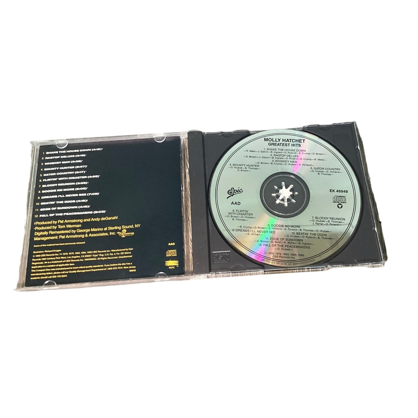 1990 Molly Hatchet "Greatest Hits" Music CD