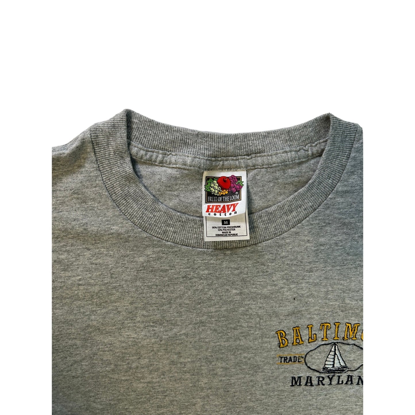 Baltimore Maryland Sailboat Sail T-shirt Size M Fruit of the Loom