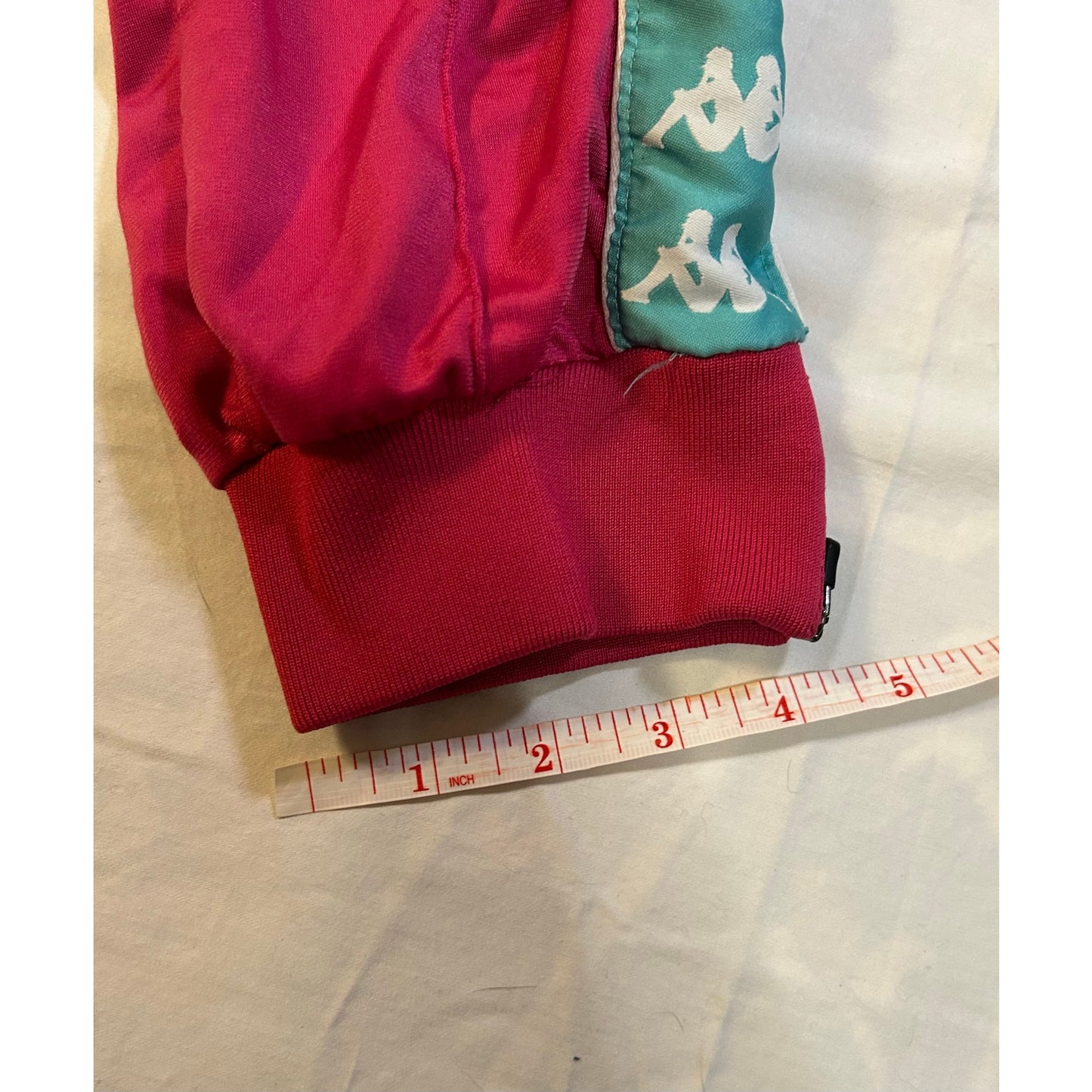 Kappa Iconic Track Joggers - Retro Red with Aqua Flair Women’s Size 0