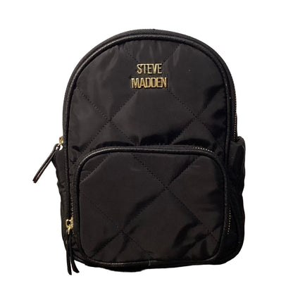 Steve Madden Quilted Mini Black Backpack