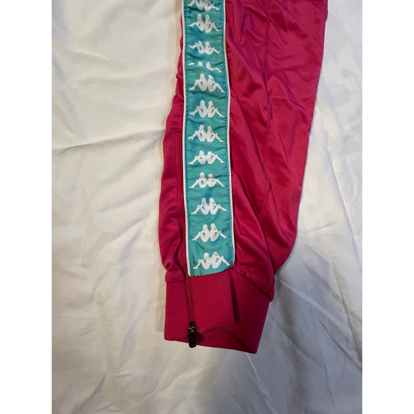 Kappa Iconic Track Joggers - Retro Red with Aqua Flair Women’s Size 0