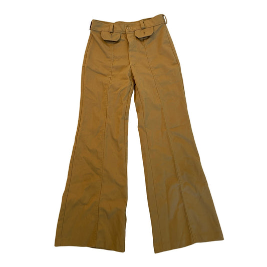 Vintage 70s JC Penney High-Waisted Flare Pants, Camel Utility Chic, Size 4