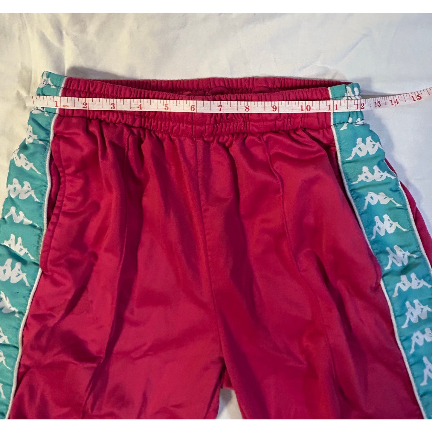 Kappa Iconic Track Joggers - Retro Red with Aqua Flair Women’s Size 0