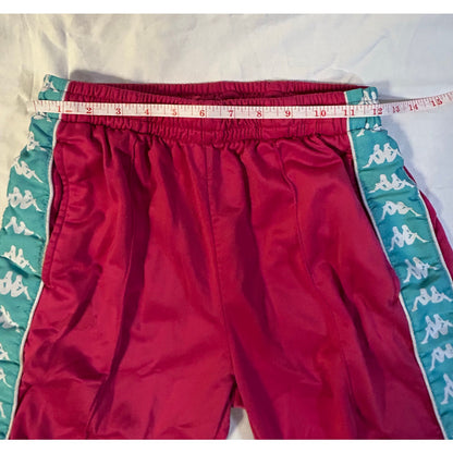 Kappa Iconic Track Joggers - Retro Red with Aqua Flair Women’s Size 0