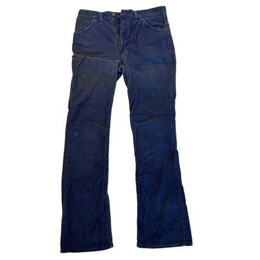 Vintage Wrangler Corduroy Pants - Rich Blue Retro Style Corduroy, 33 Long