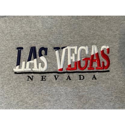 Vintage 90s Grey Las Vegas Nevada Embroidered T-shirt Size XL