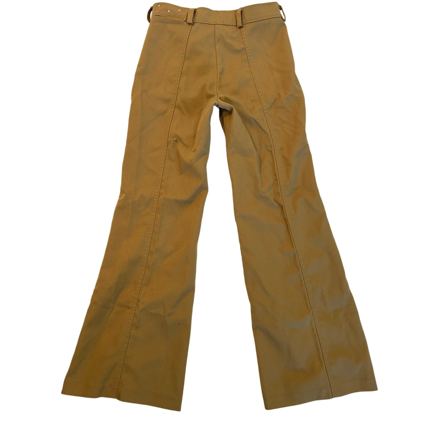 Vintage 70s JC Penney High-Waisted Flare Pants, Camel Utility Chic, Size 4