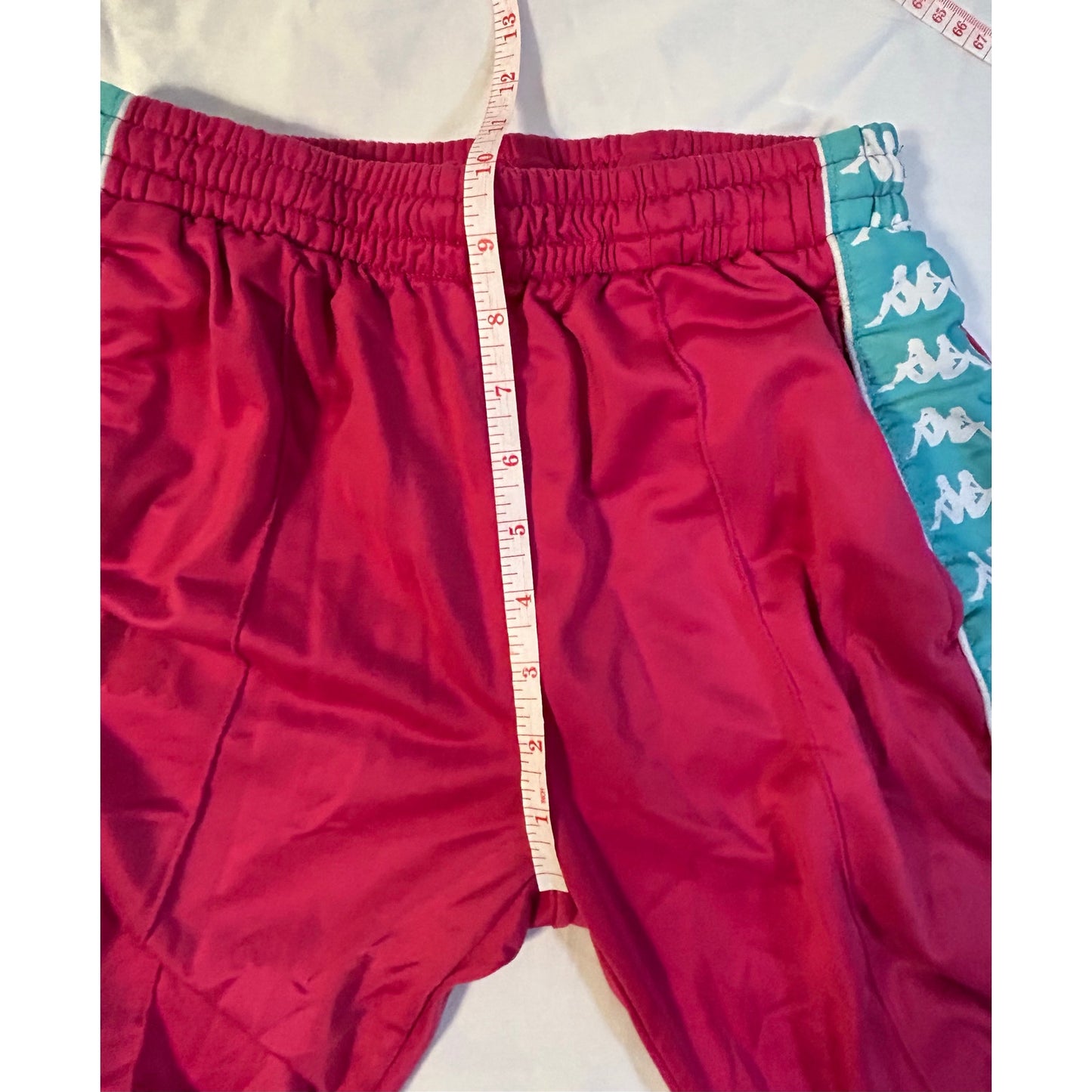 Kappa Iconic Track Joggers - Retro Red with Aqua Flair Women’s Size 0