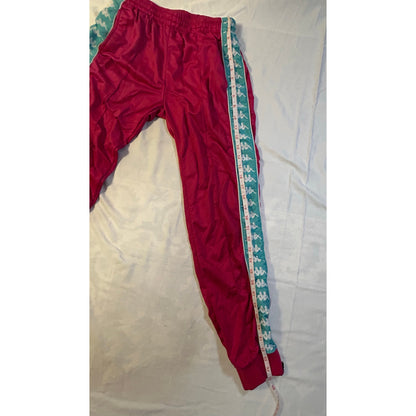 Kappa Iconic Track Joggers - Retro Red with Aqua Flair Women’s Size 0